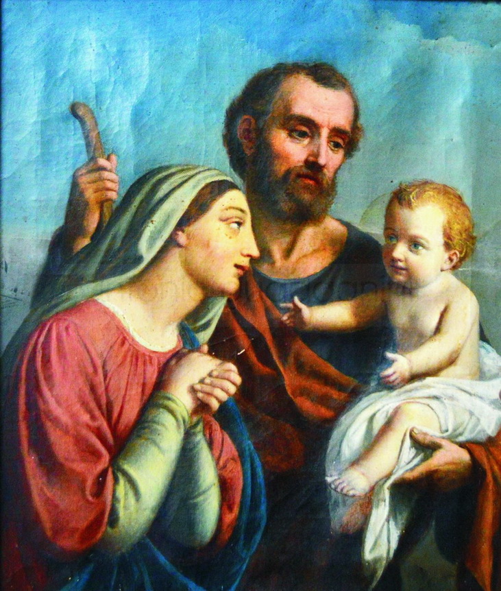 La Sacra Famiglia - 1880 ca. - olio su tela cm. 57x47 - coll. privata